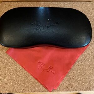 Ray Ban Eyeglass case and large cleaning cloth